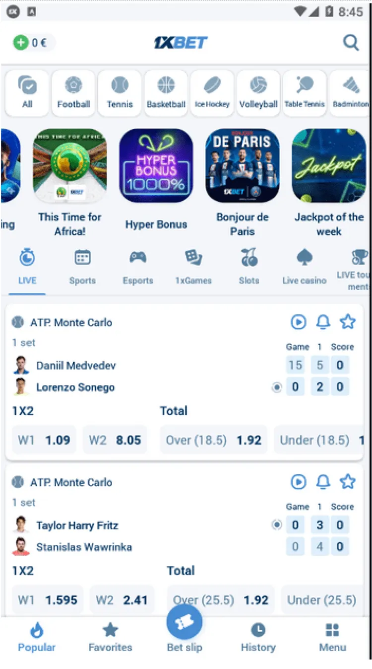 تحميل تطبيق 1xbet مهكر 2