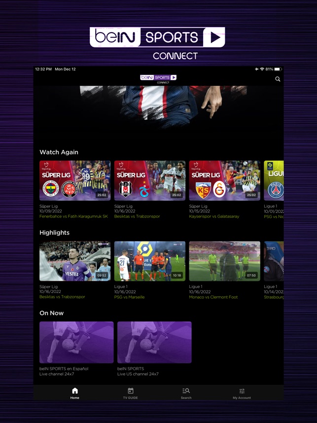 أفضل تطبيق لمشاهدة المباريات مباشرة bein sports